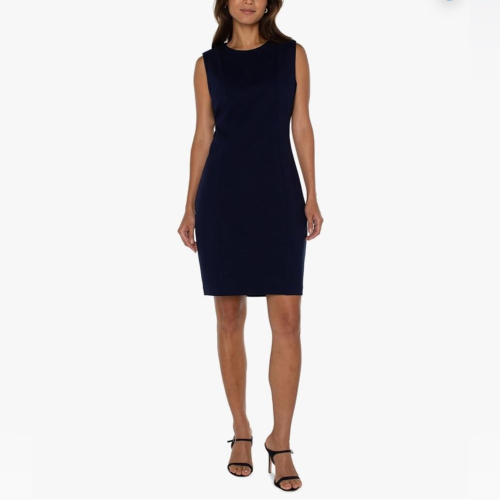 Liverpool Los Angeles cadet blue sleeveless sheath dress size NWT